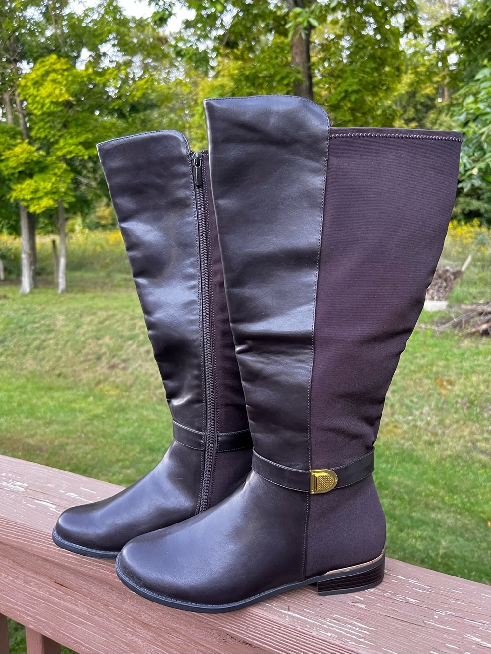 Classic Tall Brown Women's Riding Boots 8W NWT